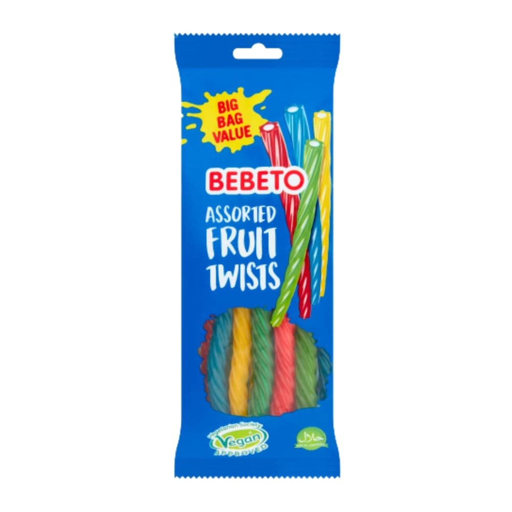 Bebeto Assorted Vegan Twisted Fruity Pencils 220 G
