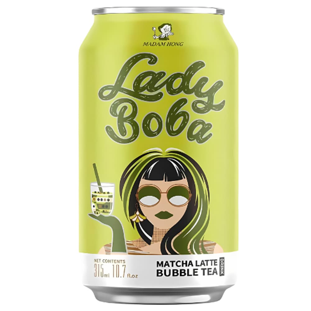 Lady Boba Milk Bubble Tea - Matcha (24x315ml)