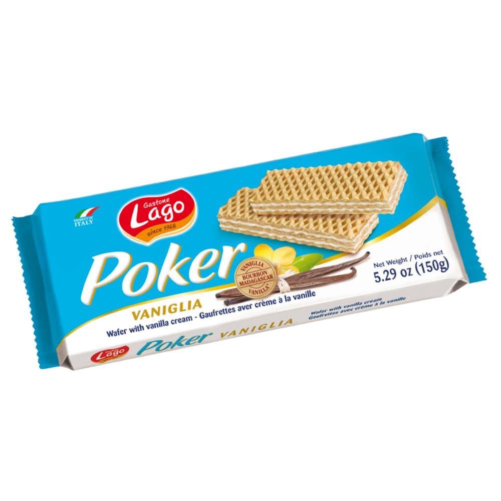 Lago Poker Vanilla Wafers (16x150gm)