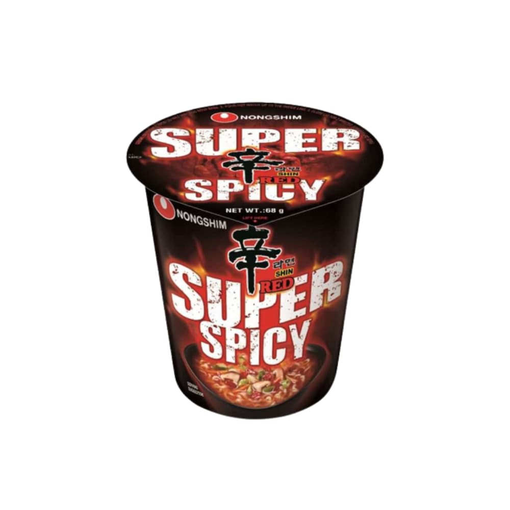 NONGSHIM Instant Noodles Shin Red Super Spicy Cup 68 G