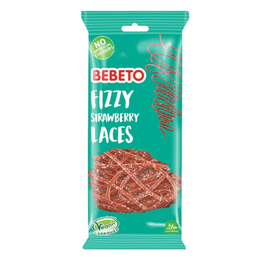 Bebeto Vegan Fizzy Strawberry Laces 220 G