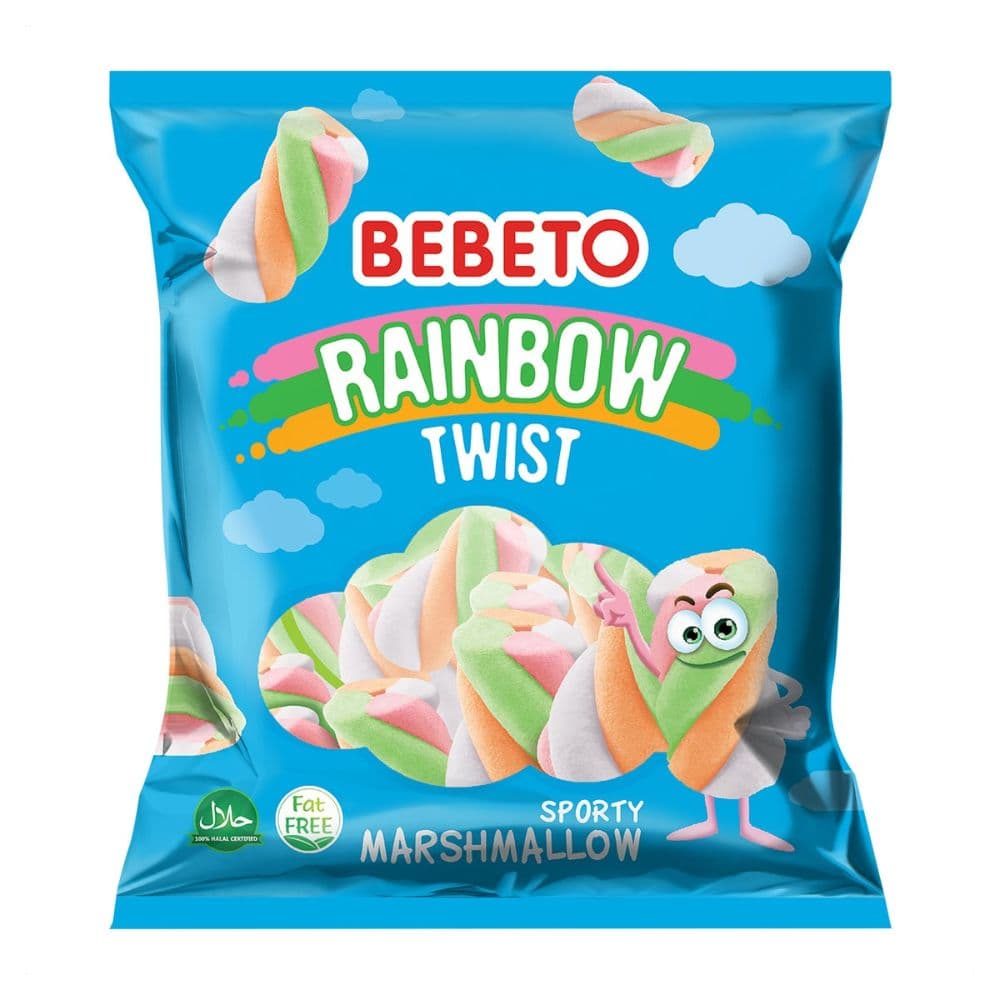 Bebeto Rainbow Twist Marshmallows 135g