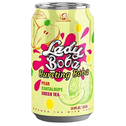 Lady Boba Iced Bubble Tea - Melon + Pear (24x315ml)