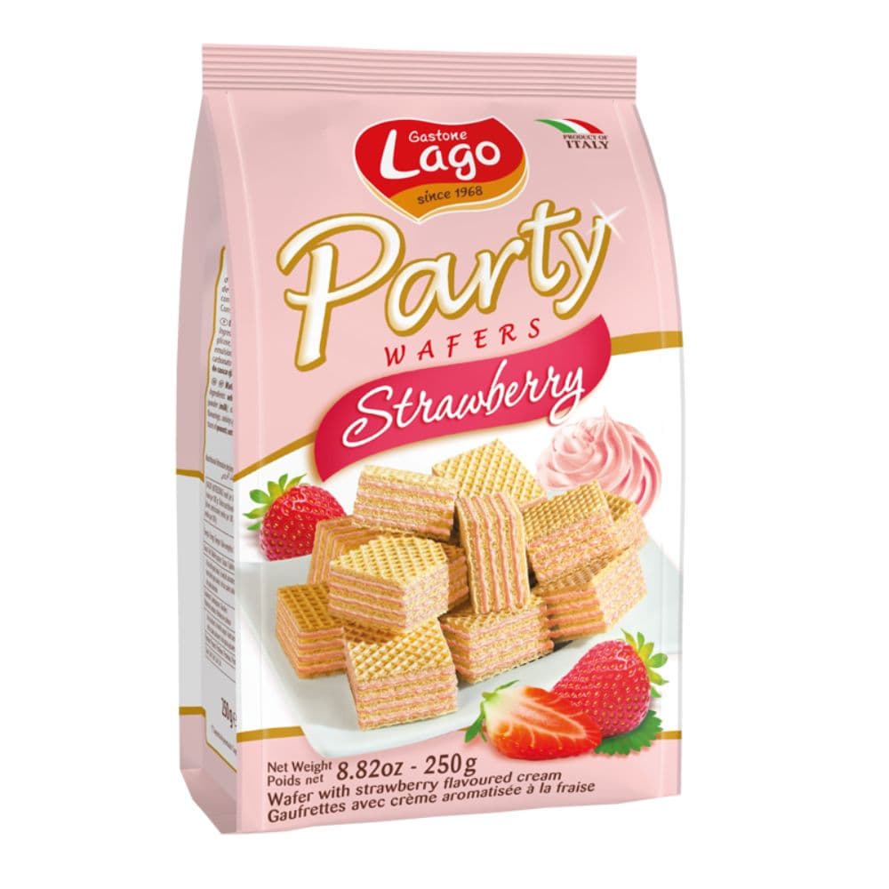 Lago Party Wafers Strawberry (10x250g)