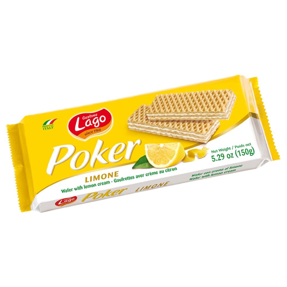 Lago Poker Lemon Wafers (16x150gm)